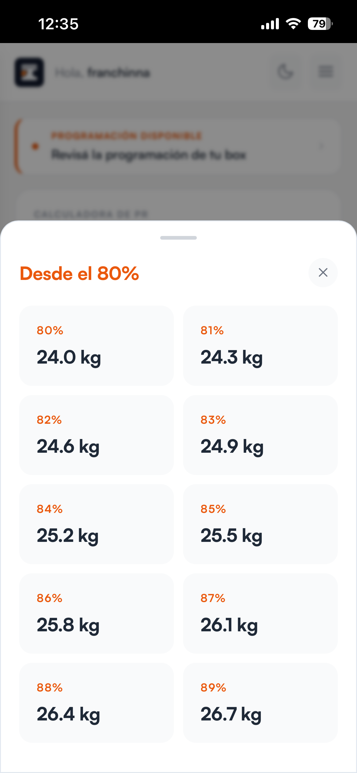 Yunke — Calculadora de PR en modo oscuro